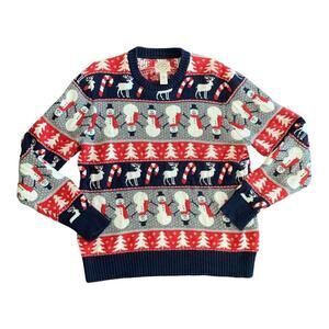 Christmas Snowman Sweater 100% Cotton | ST JOHN’S BAY| Men's M /Women's L